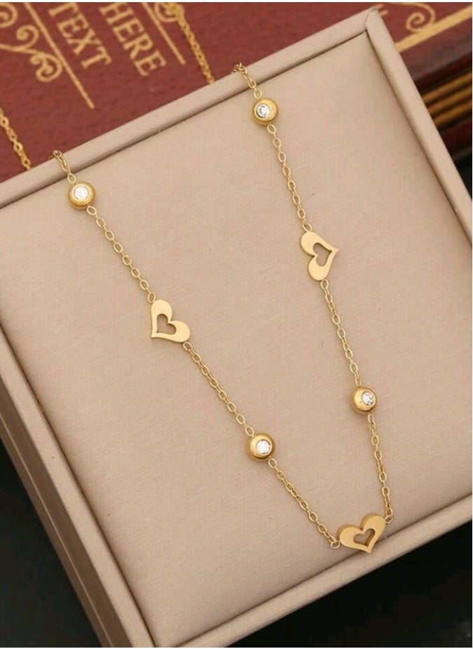 Jewelry For Life - Trendy Stainless Steel Gold Plated Necklace For Women - Image 1
