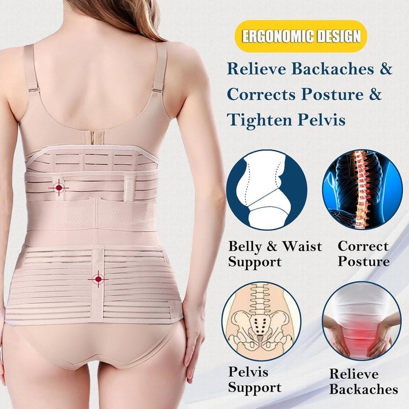 3-in-1 Postpartum Belly Support Recovery Belt - Women's Postnatal Waist  Trimmer - Image 5