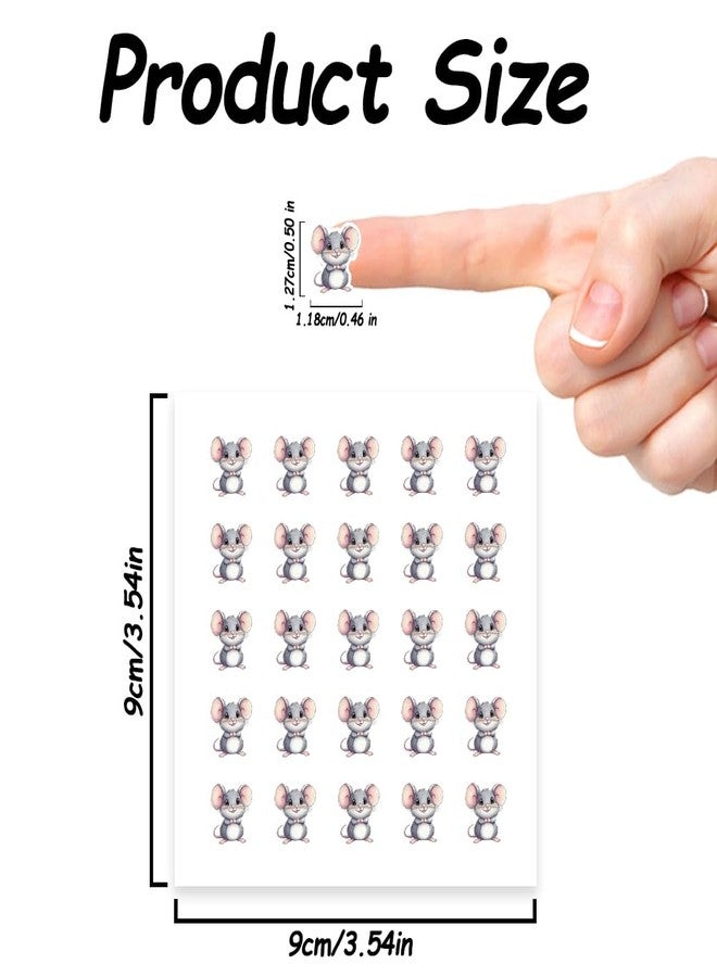 AHANDMAKER 500Pcs Self-Adhesive Planner Stickers, Cute Mouse Stickers Mouse Paper Decals for Planner Calendar Scrapbook Crafting Arts Party Decor Gift Bag Seal Theme Party Decor, 0.5 Inch - Image 2