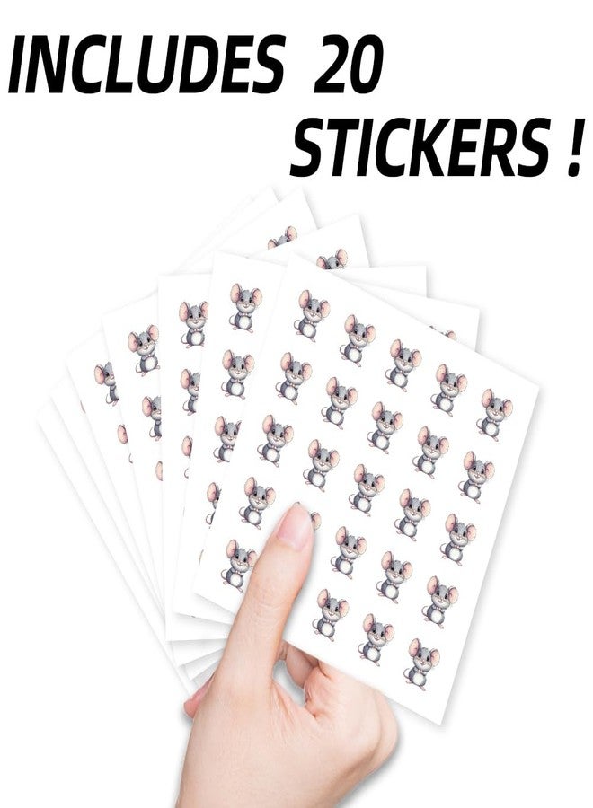 AHANDMAKER 500Pcs Self-Adhesive Planner Stickers, Cute Mouse Stickers Mouse Paper Decals for Planner Calendar Scrapbook Crafting Arts Party Decor Gift Bag Seal Theme Party Decor, 0.5 Inch - Image 3