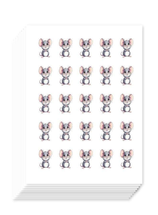 AHANDMAKER 500Pcs Self-Adhesive Planner Stickers, Cute Mouse Stickers Mouse Paper Decals for Planner Calendar Scrapbook Crafting Arts Party Decor Gift Bag Seal Theme Party Decor, 0.5 Inch - Image 1