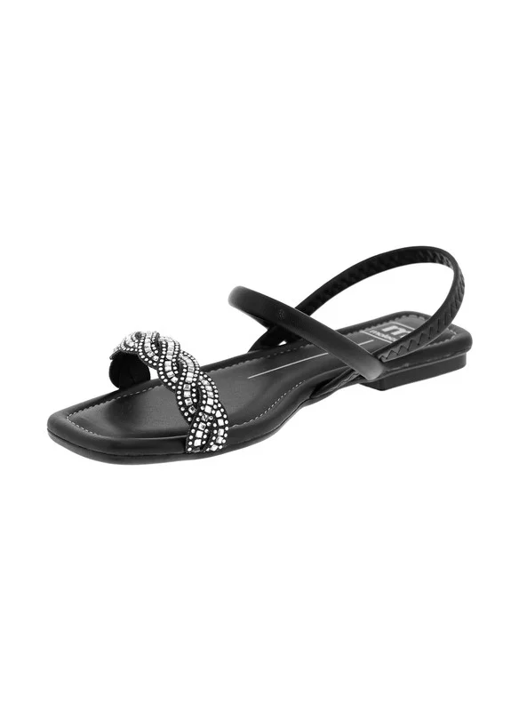 MOLECA Moleca Ladies Sandals With Back Strap Black | Made In Brazil