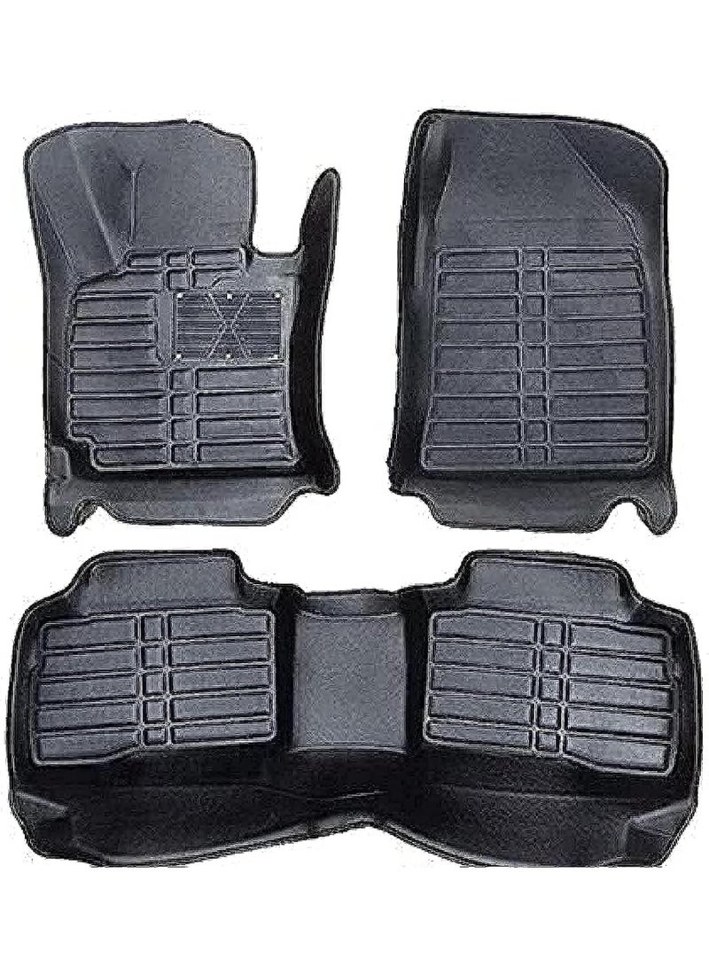 3-Piece 5D Compressed Leather Floor Mats – Custom Fit for Volkswagen Tiguan 2020