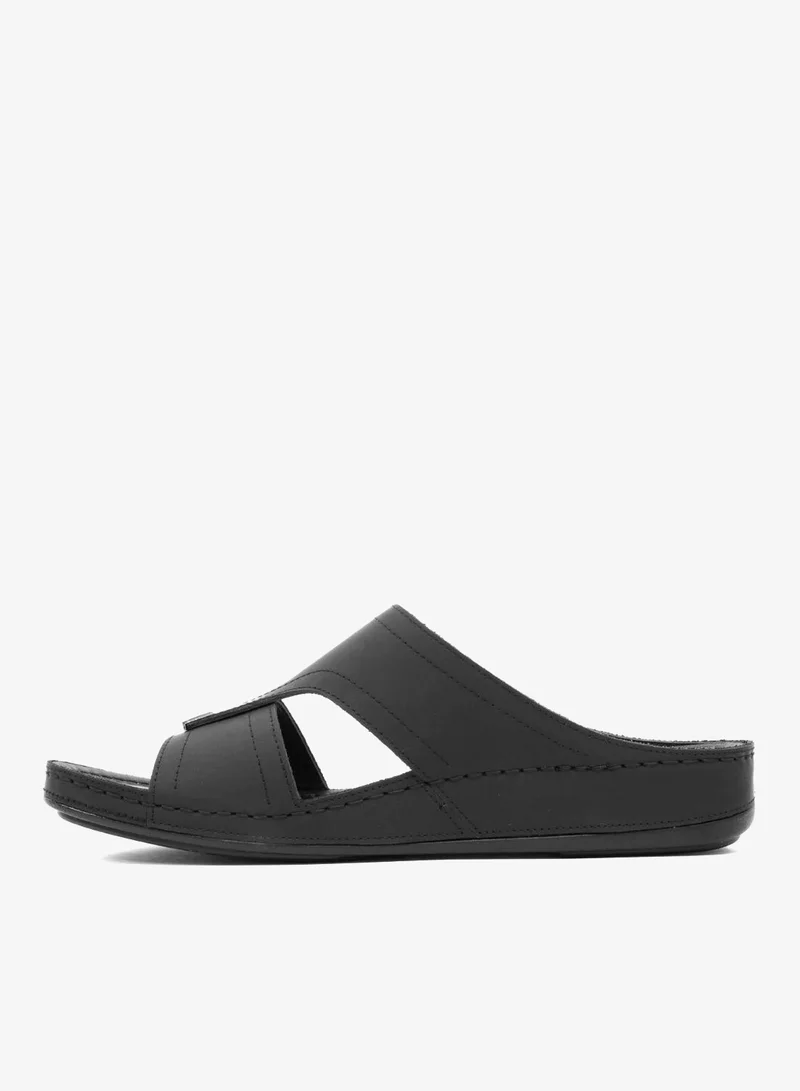 Comfort Plus  Comfort Plus Men's Ultra Massage Leather Sandals Black for Men | Best Price UAE