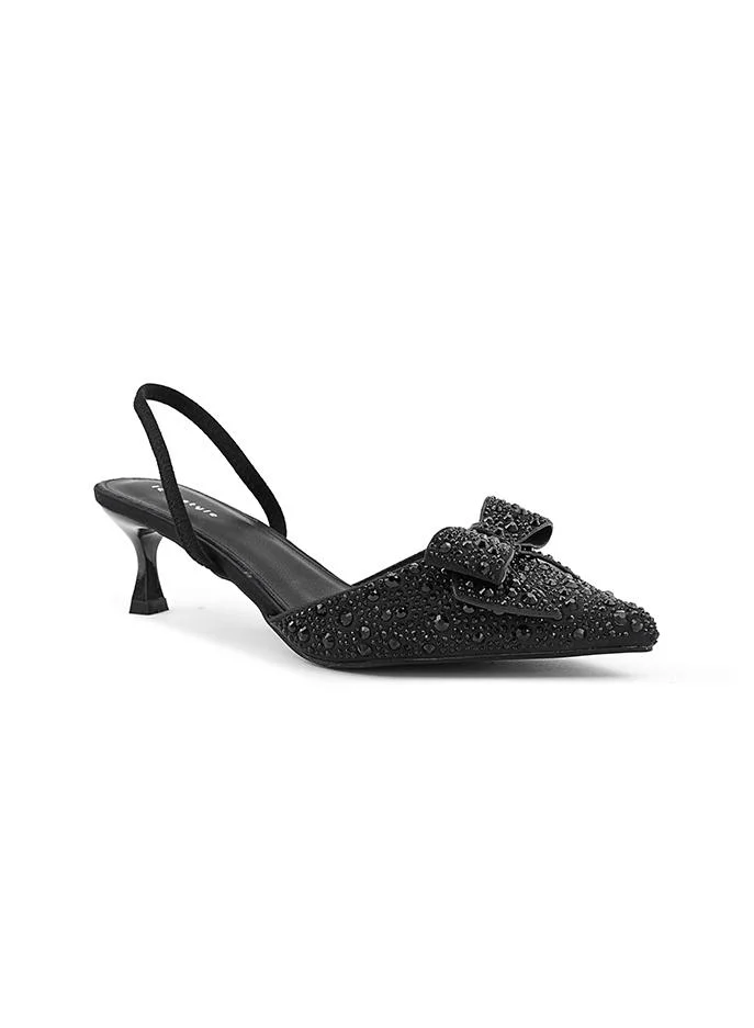 أيقون Crystal patent heel shoes with elegant style.