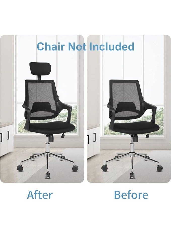 DUNISO مسند رأس قابل للتعديل لمقعد المكتب المريح، وسادة رأس مرنة قابلة للتعديل في الارتفاع والزوايا، وسادة دعم الرقبة قابلة للتثبيت، سهلة التركيب، لمقاعد المكتب، مقاعد الألعاب، الكراسي القابلة للإمالة، ومقاعد السيارات - Image 5