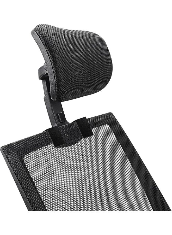 DUNISO مسند رأس قابل للتعديل لمقعد المكتب المريح، وسادة رأس مرنة قابلة للتعديل في الارتفاع والزوايا، وسادة دعم الرقبة قابلة للتثبيت، سهلة التركيب، لمقاعد المكتب، مقاعد الألعاب، الكراسي القابلة للإمالة، ومقاعد السيارات - Image 1