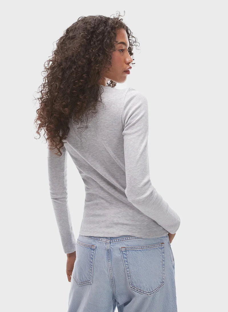 TOPSHOP Topshop slim long sleeve top