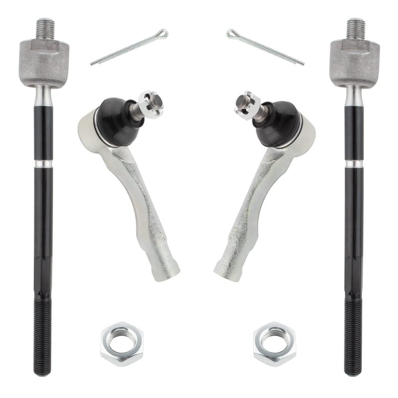 BOXI Set of 4 Front Inner Outer Tie Rods Fit for Lexus IS300 2001 2002 2003 2004 2005 Replaces EV800442 ES800309 ES800310