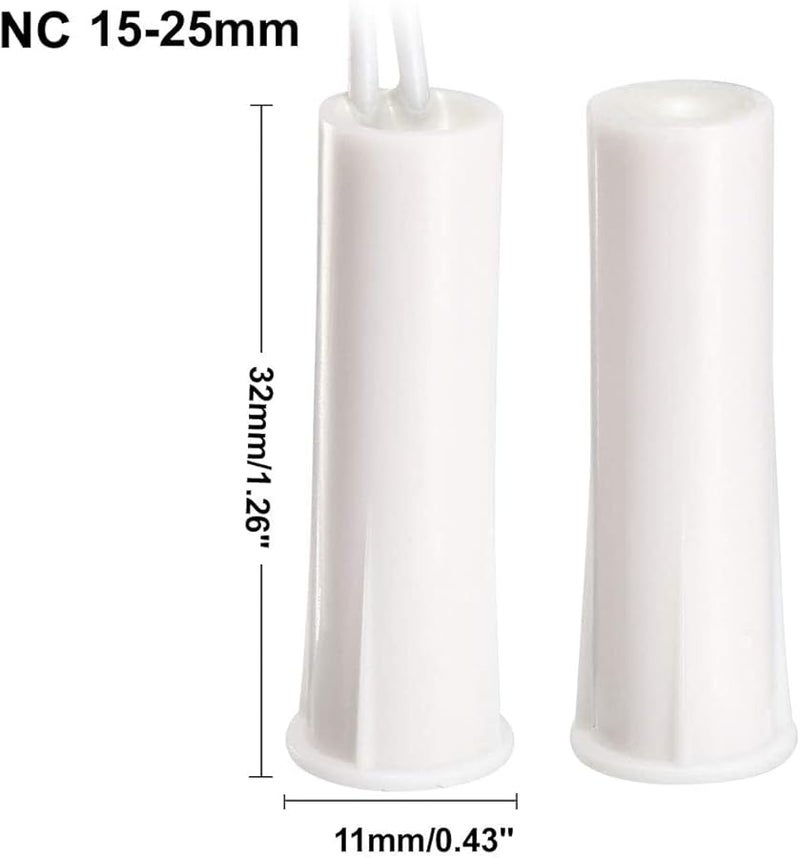 White Wired Magnetic Contact Sensor Alarm RC 35 3 Pack Window Door Security - Image 1