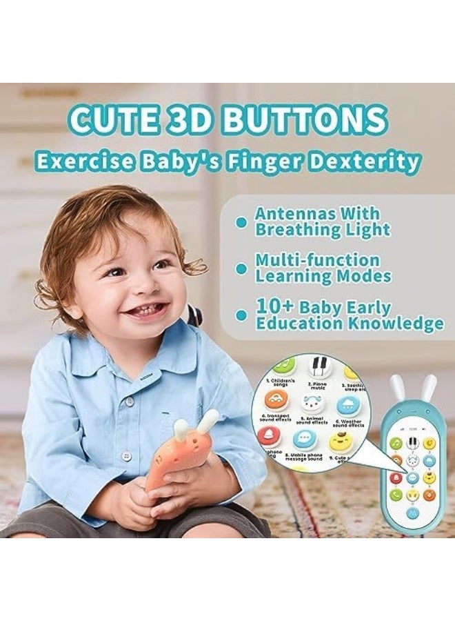 Baby Musical Toys, Sensory Learning Toys with 12 Functions,Silicone Pretend Touch Mobile Phone Toy,Baby Cell Phone Toys With Music And Sound,Preschool Birthday Gift For Boy 18+ Months - Image 2