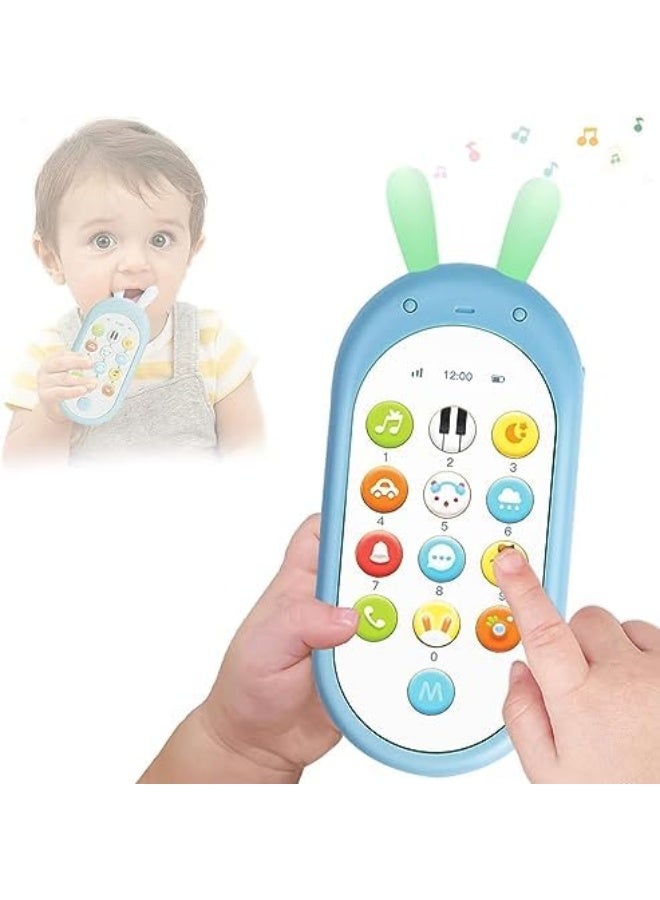 Baby Musical Toys, Sensory Learning Toys with 12 Functions,Silicone Pretend Touch Mobile Phone Toy,Baby Cell Phone Toys With Music And Sound,Preschool Birthday Gift For Boy 18+ Months - Image 1