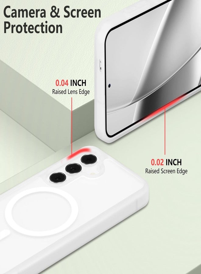 RALEAVO for Samsung Galaxy A15 4G/5G Case Compatible with Magsafe, Strong Magnetic Translucent Matte Case Hard PC Shockproof Protective Case Slim Cover for Samsung A15-White - Image 3