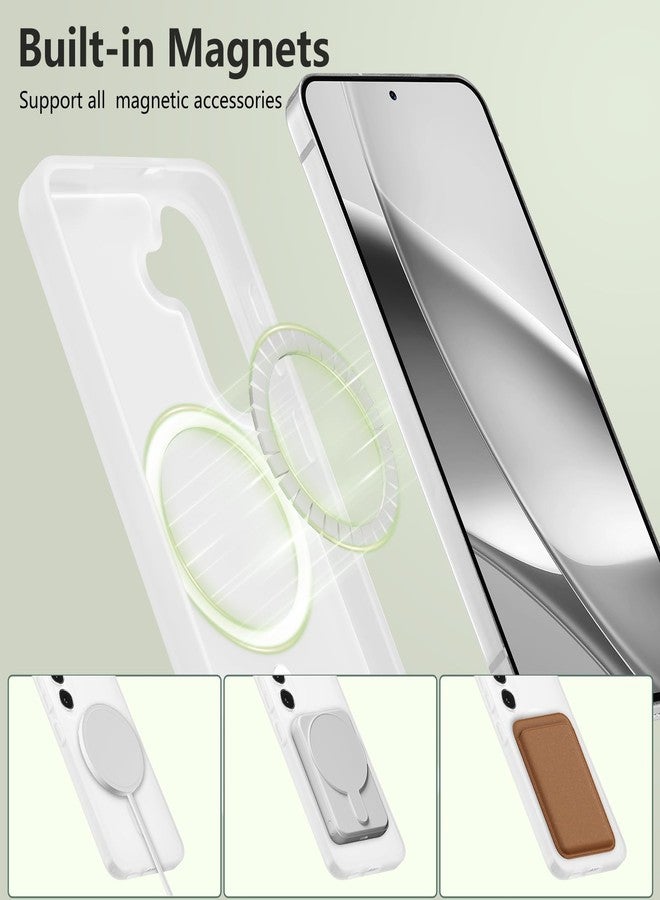 RALEAVO for Samsung Galaxy A15 4G/5G Case Compatible with Magsafe, Strong Magnetic Translucent Matte Case Hard PC Shockproof Protective Case Slim Cover for Samsung A15-White - Image 5