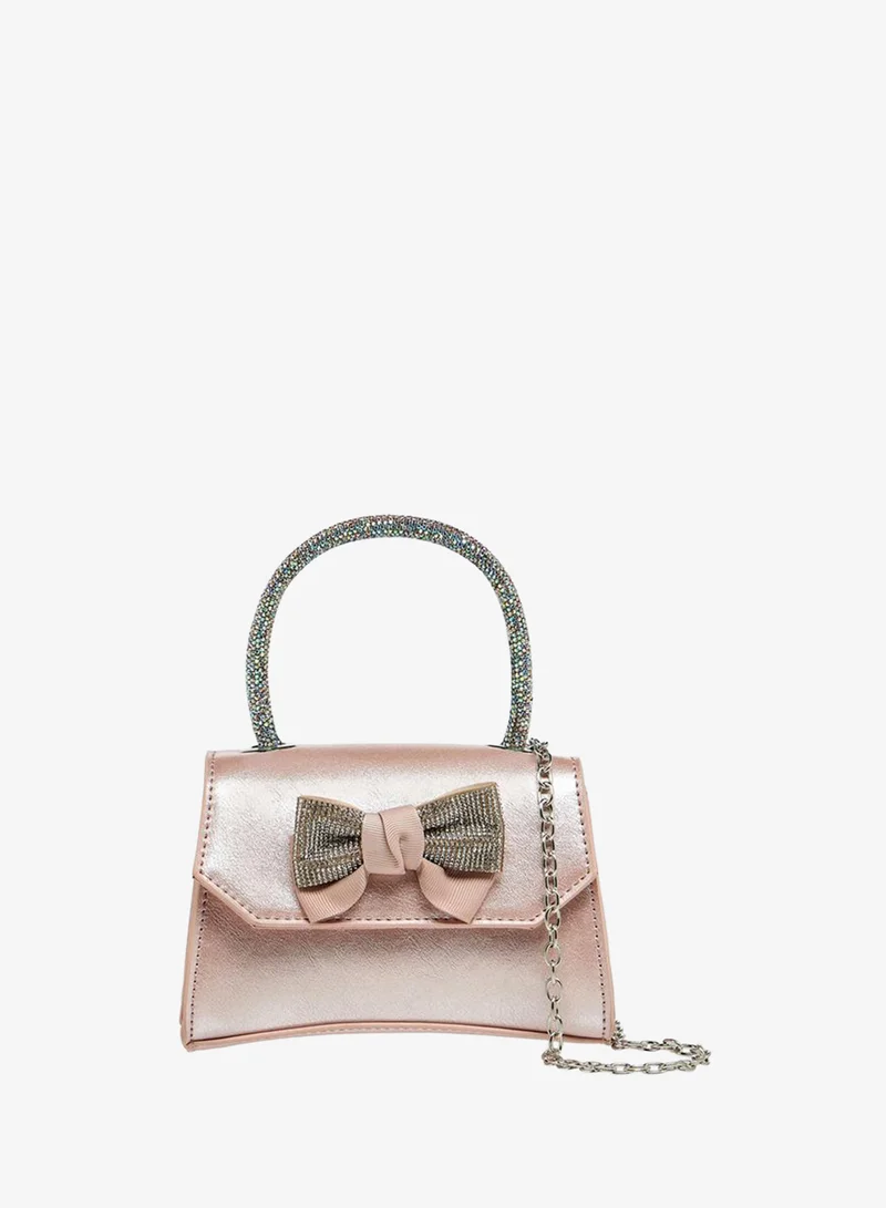 سيليست Bow Embellished Crossbody Bag with Chain Strap