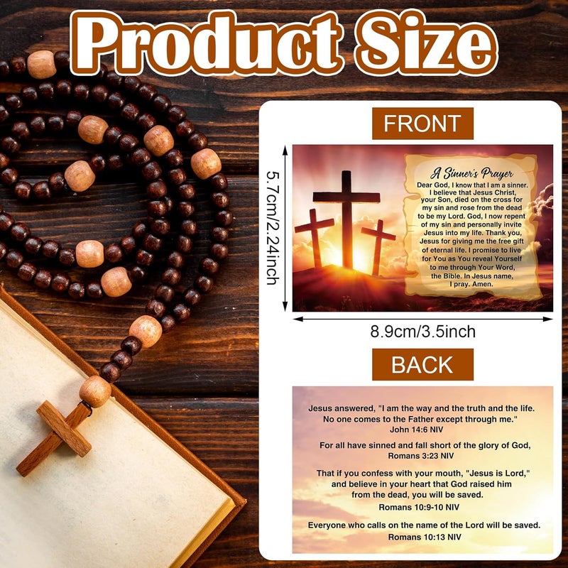 Chiisong 300 Pcs Bible Tract Salvation Cards Bulk Prayer Gospel Pocket Holy Postcards Christian Bible Verses Wallet Planner Bookmark for Men Women Witnessing Ministering Tool(English) - Image 2