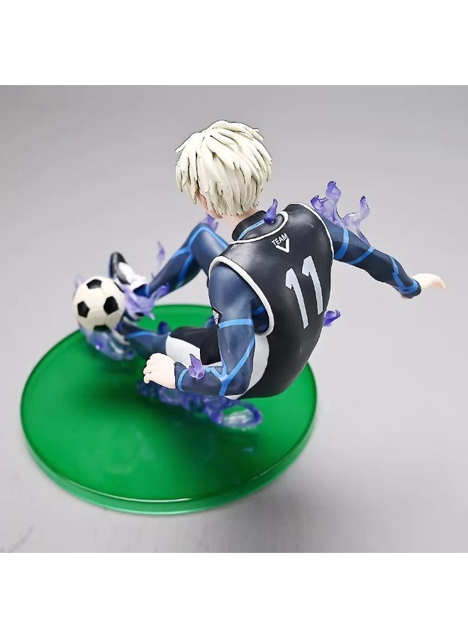 هالامودو قفل أزرق 18 سم سيشيرو ناجي كرة القدم ، زينة مكتب أنيقة وهدية عيد ميلاد مثالية - Image 3