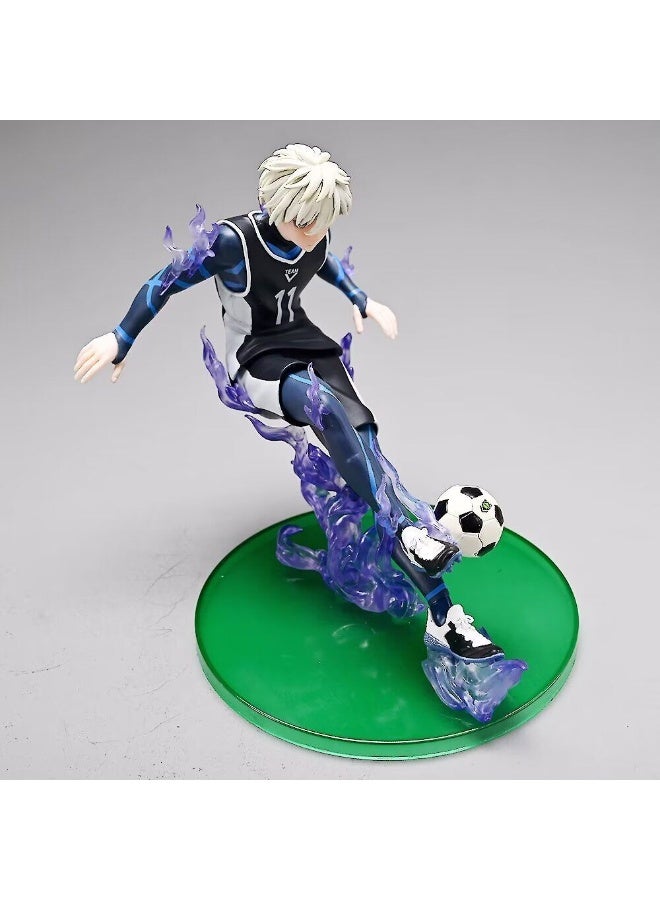 هالامودو قفل أزرق 18 سم سيشيرو ناجي كرة القدم ، زينة مكتب أنيقة وهدية عيد ميلاد مثالية - Image 2