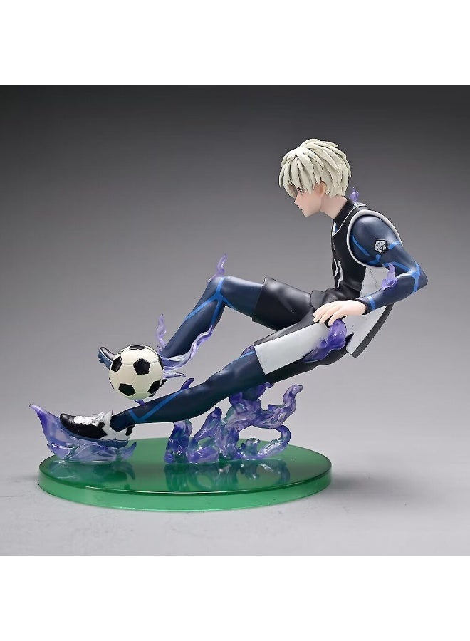 هالامودو قفل أزرق 18 سم سيشيرو ناجي كرة القدم ، زينة مكتب أنيقة وهدية عيد ميلاد مثالية - Image 5