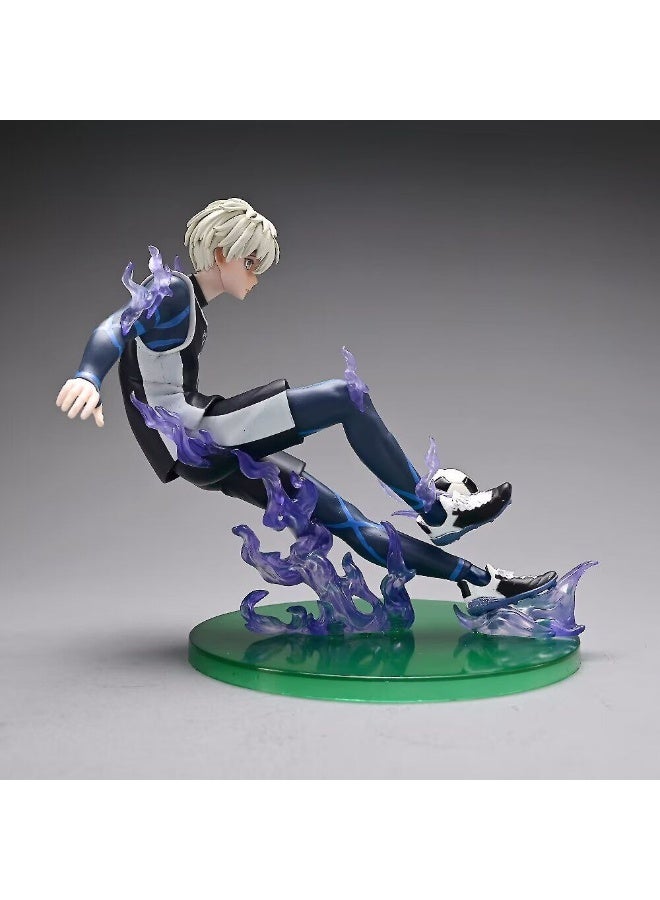 هالامودو قفل أزرق 18 سم سيشيرو ناجي كرة القدم ، زينة مكتب أنيقة وهدية عيد ميلاد مثالية - Image 4