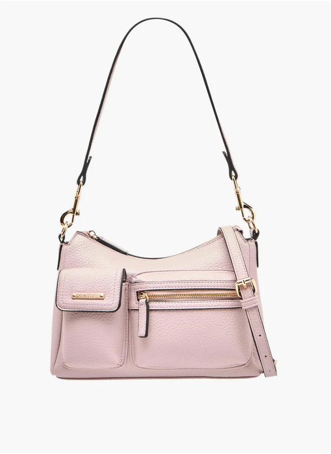 Celeste Women's Textured Crossbody Bag with Adjustable Strap and Zip Closure