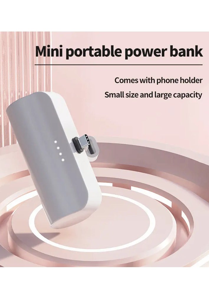 GULFLINK - Mini Universal Portable Charger Wireless Power Bank 5000mAh Fast Phone Charging Power Bank Lighting White - Image 1