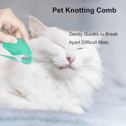 ThumlianYo Pet Knotting Comb for Dogs and Cats, Dog Dematting Comb for Long Hair, Pet Hair Removal Tool, Safe and Gentle Knot Remover for Matted Fur, Grooming Comb for Dog and Cat, Easy to Use, Lightweight 5 Pcs - Image 2