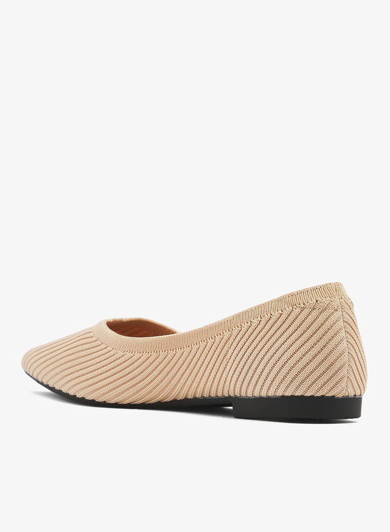 ELLA Knit Material Pointed Toe Ballet Flats