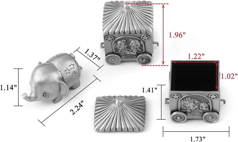 Mogoko Silver Tooth Holder My First Tooth and Curl Keepsake Box Set Baby Teeth Fairy Containter Gift Boxes for Child Kids - Image 3