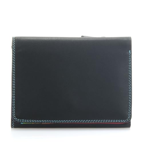 mywalit Tri-Fold Leather Wallet | 8 Card Slots Wallet | ID Window & Coin Pocket | Black Pace | Stylish & Functional Accessory for Men & Women | Perfect for Everyday Use - Image 1