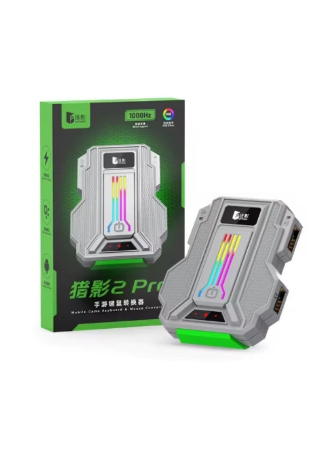 جاموينج  محول Gamwing Lie Ying 2 Pro للعب بالماوس ولوحة المفاتيح على الهاتف المحمول للألعاب محول ذكي رسم الخرائط السلكية USB مزدوج الوجهين المقبس بقدرة PD 60W و QC 18W سرعة استجابة 1000 هرتز - Image 1