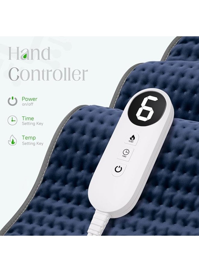 وسادة تدفئة كهربائية XXL بـ 6 مستويات حرارة – علاج حراري رطب وجاف لتخفيف آلام الظهر والرقبة والكتف مع إيقاف تلقائي - Image 2