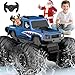 NQD Monster Truck Toys Waterproof 360Rotate 4x4 RC Truck Amphibious Remote Control Monster Trucks 24GHz All Terrain OffRoad Pickup Toy RC Car for Gifts for Boys Kids Age 6 7 8 9 10 11 12 Blue - Image 2