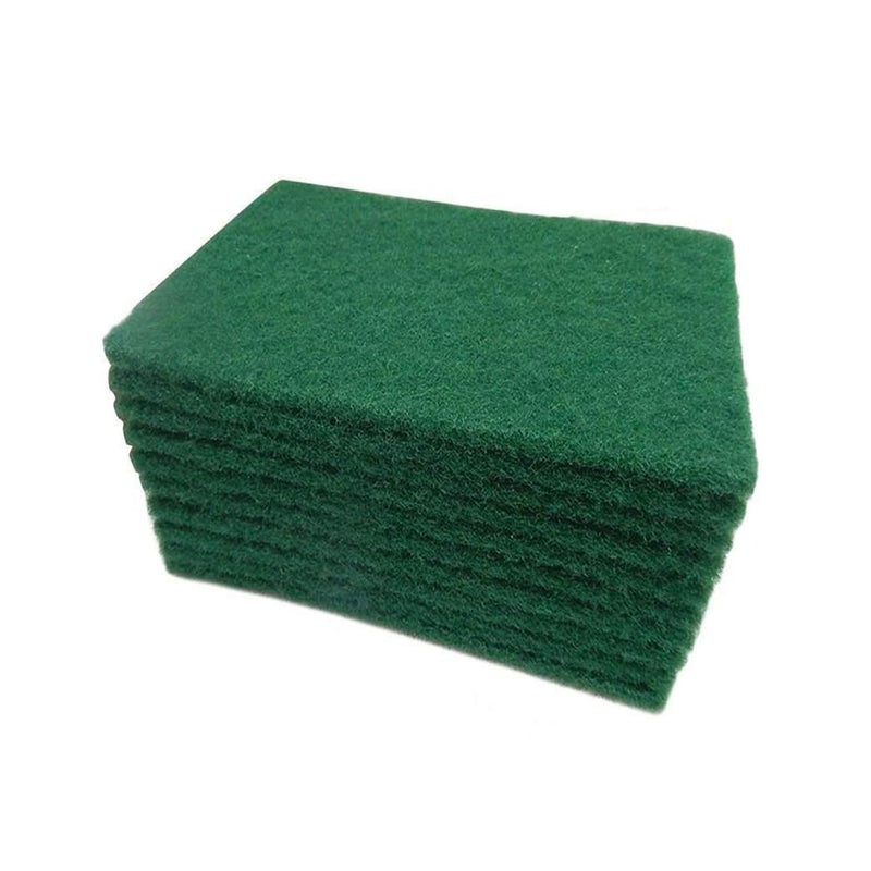Hanumex Home Kitchen Bowl Dish Wash Clean Scrub Sponge Cleaning Pads Green 10 Pieces - Image 5