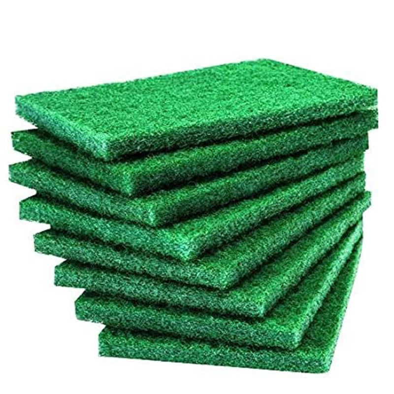 Hanumex Home Kitchen Bowl Dish Wash Clean Scrub Sponge Cleaning Pads Green 10 Pieces - Image 3