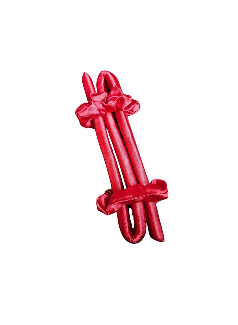 a satin heatless hair curling rod - Image 1