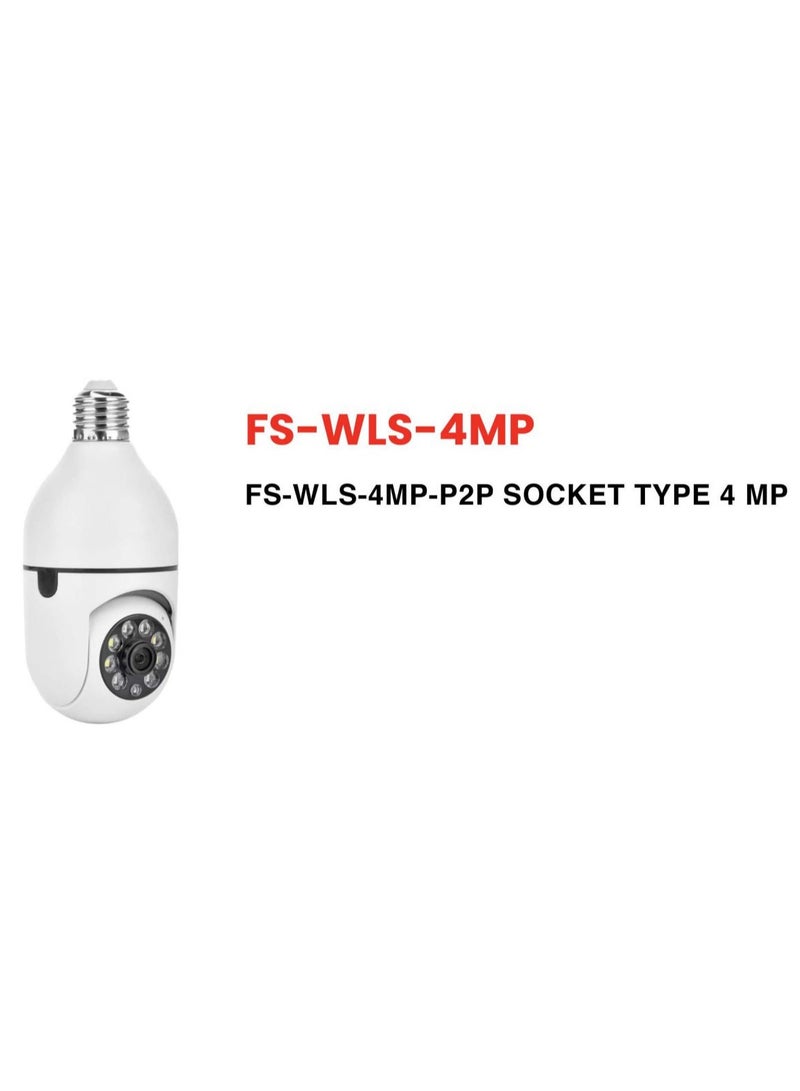 fujistar FS-WLS-4MP Fujistar 4MP P2P Socket-Type Security Camera with High-Resolution Video, Night Vision, Motion Detection, and Remote Monitoring - Image 2