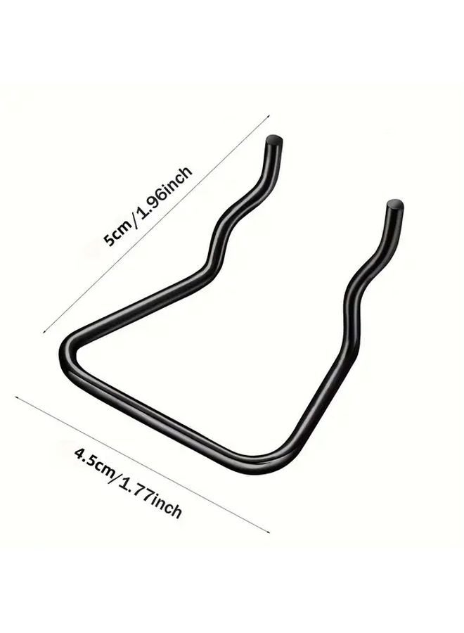 30 Pcs Black Metal Hooks for Pegboard Tool Organization Garage Storage - Image 4