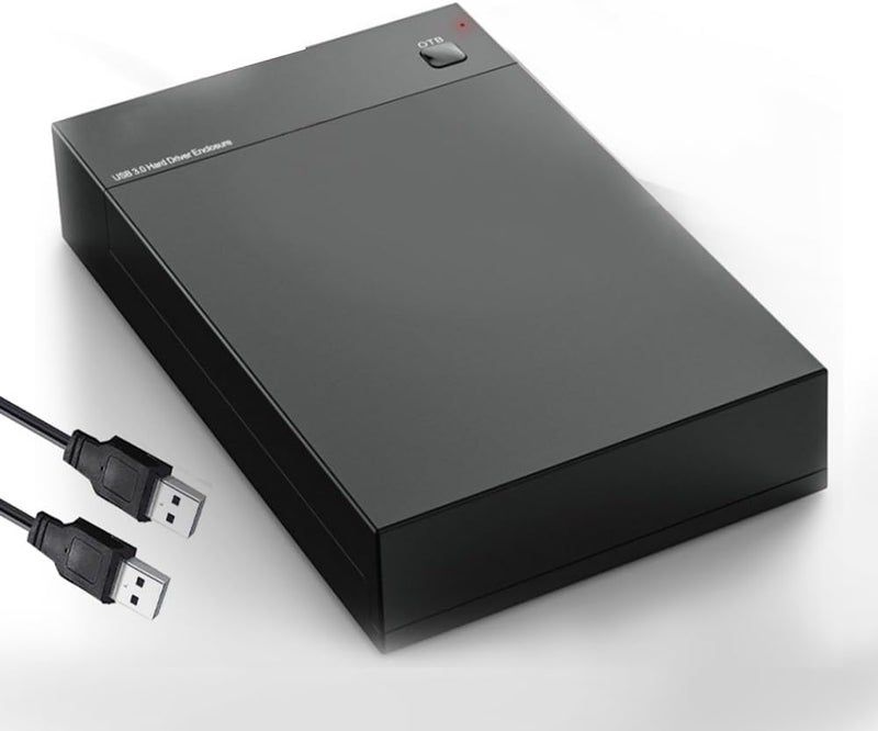VSVABEFV External Hard Drive Enclosure, 3.5 2.5 Inch SATA HDD USB 3.0 Portable Hard Drive Docking Station with 12V Power Adapter, Support UASP and 8TB Drives - Image 1
