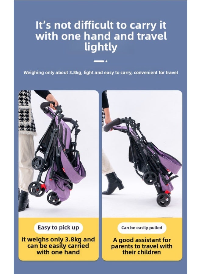 ORiTi Lightweight, Foldable, Can Sit Or Lie Down, Easily Retracted With Just One Click - Blue - Image 4