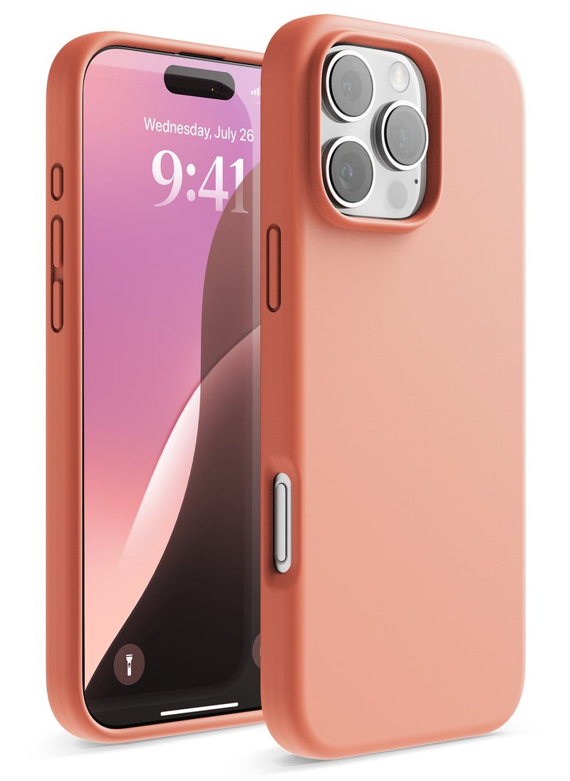 Liquid Silicone for iPhone 16 Pro MAX Case Cover Full Body Protection, Shockproof, Slim, Anti-Scratch Soft Microfiber Lining - Salmon - pzsku/ZCA0EF556723D0171ECC5Z/45/_/1725867194/1af41673-3ba3-45e5-a139-f112d2ecd628