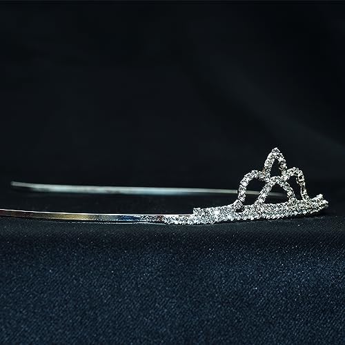 DECOFY Rhinstone Crown/Tiara Set Very Elegant Small & Beautiful Peice of Crown Ideal For Kids, Girls & Womens (1 Pc) - Image 2