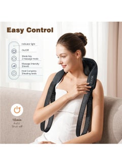 Uwals Neck Massager with Heat, Cordless 4D Deep Tissue Kneading Massage, Shiatsu Neck and Shoulder Massage Pillow for Neck, Traps, Back and Leg Pain Relief, Gifts for Men Women  - Image 5