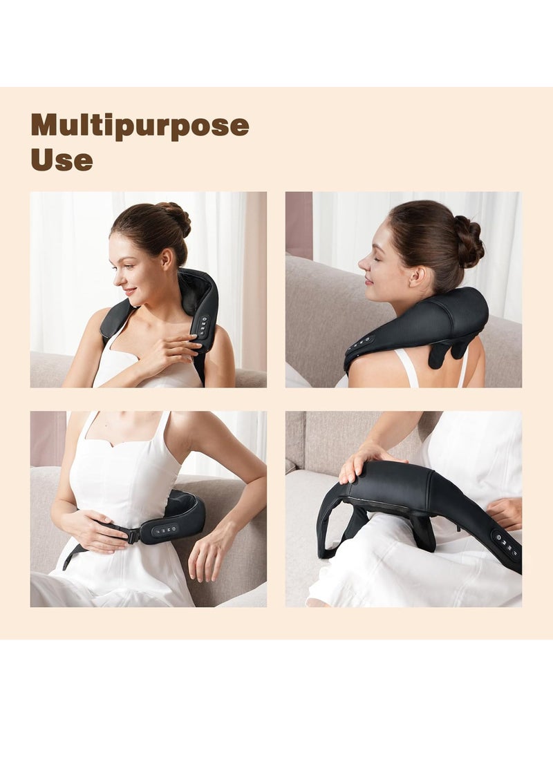 Uwals - Neck Massager with Heat, Cordless 4D Deep Tissue Kneading Massage, Shiatsu Neck and Shoulder Massage Pillow for Neck, Traps, Back and Leg Pain Relief, Gifts for Men Women - Image 1