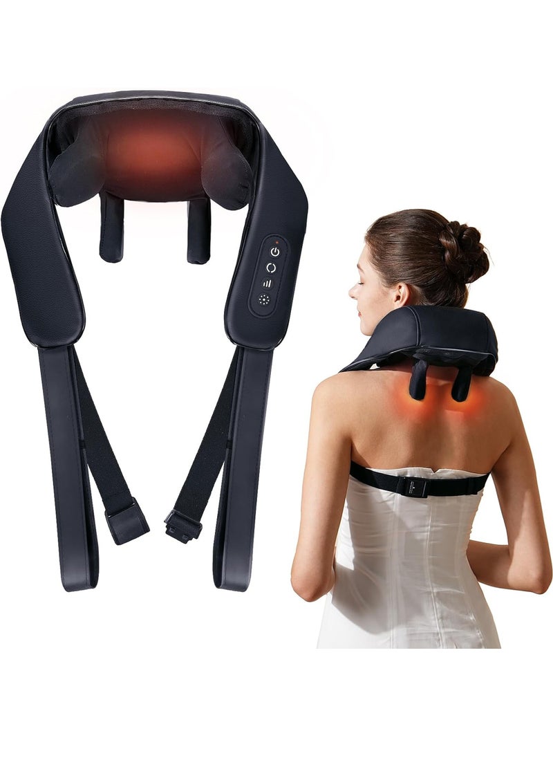 Uwals - Neck Massager with Heat, Cordless 4D Deep Tissue Kneading Massage, Shiatsu Neck and Shoulder Massage Pillow for Neck, Traps, Back and Leg Pain Relief, Gifts for Men Women - Image 1