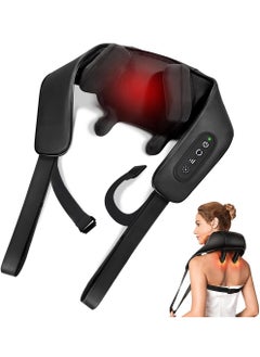 Uwals Neck Massager with Heat, Cordless 4D Deep Tissue Kneading Massage, Shiatsu Neck and Shoulder Massage Pillow for Neck, Traps, Back and Leg Pain Relief, Gifts for Men Women  - Image 1