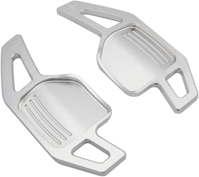 cheekyglo 2 Pcs Steering Wheel Shifter Pddles, Steering Wheel Shifter Extension Steering Wheel Shift Lever Extension Fit ForudiTTTTSMK28J5S5Coupe4838PS3Q58R8 Silver-Silver - Image 1