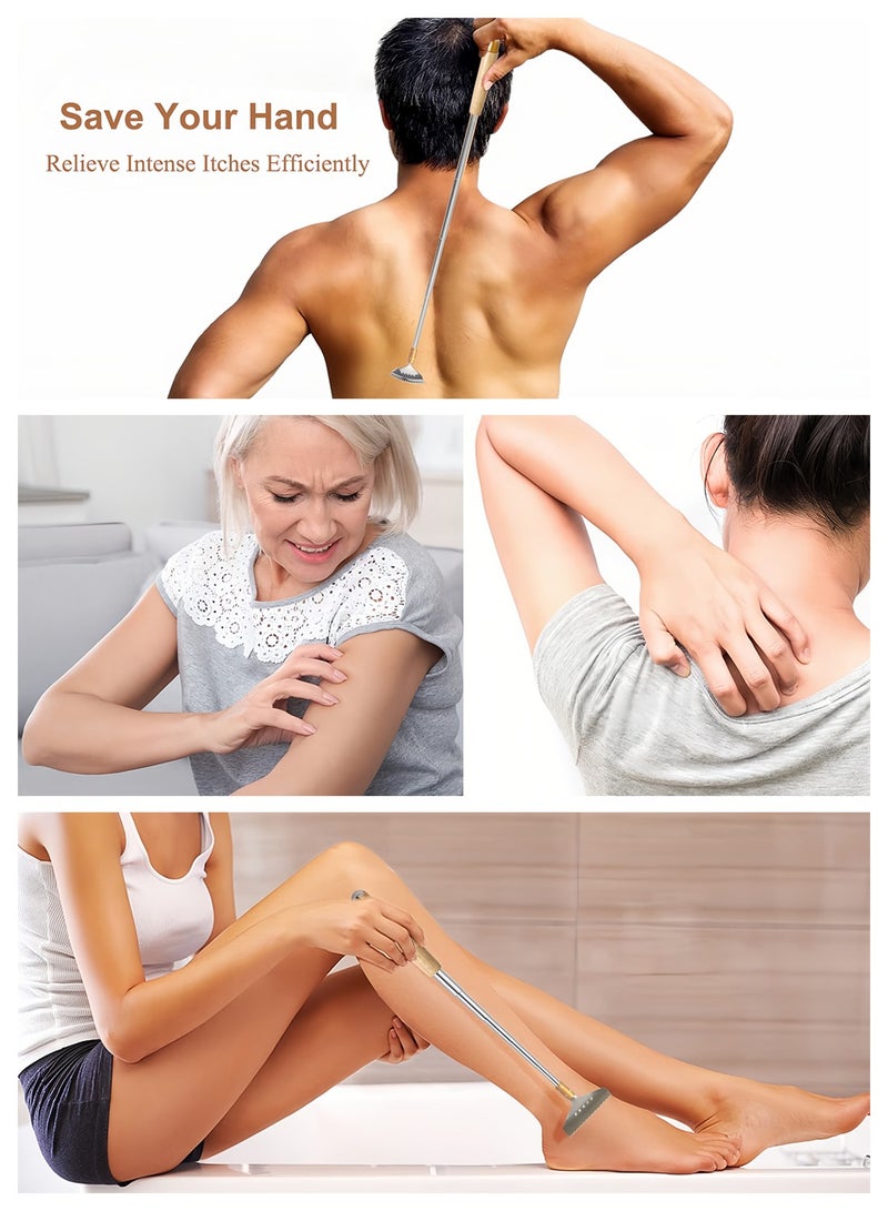 Loquat ‌Stainless Steel Telescoping Back Scratcher with Roller Ball Massager - Portable Body Scratcher Tool Includes Canvas Bag for Travel‌ - Image 5