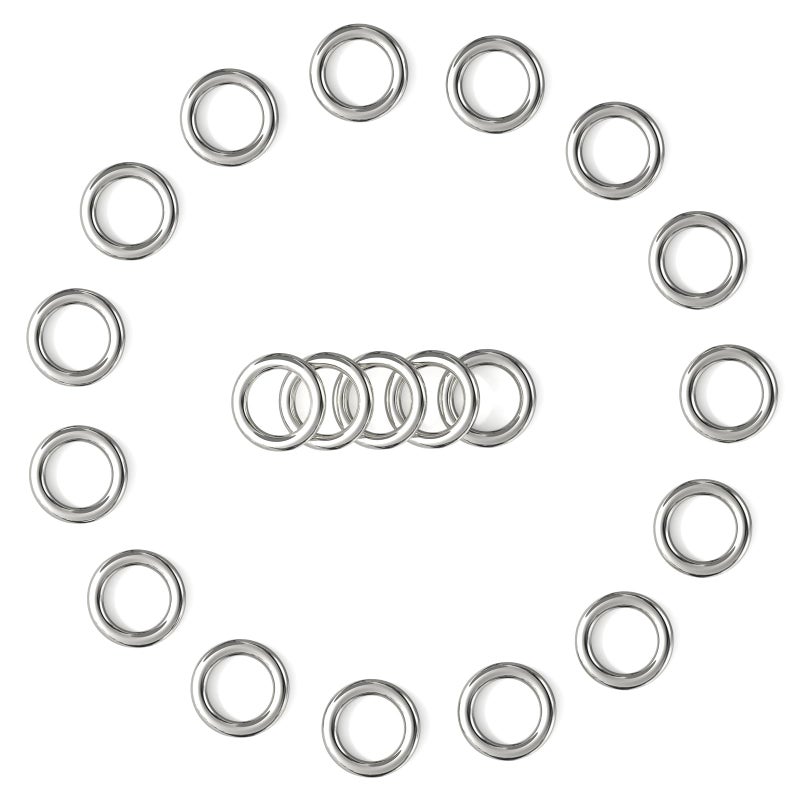 BEYOURD 5/8 inch Metal O Rings, Stainless Steel Round Ring Buckles, Solid Welded Metal Loop for Dog Collars, Macrame, Hanging Strap Slings - Image 1