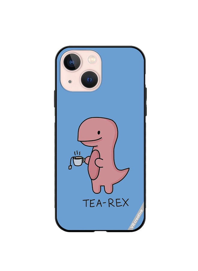VR CREATIVE Protective Case Cover For Apple iPhone 13 Tea Rex Design Multicolour - Image 1
